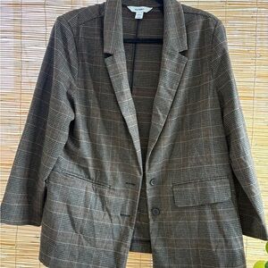 Old Navy Brown Plaid Blazer